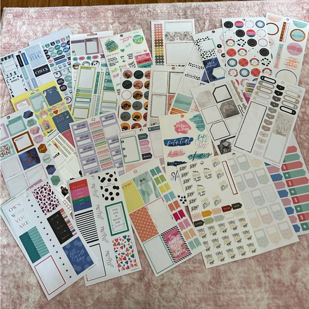 Huge Lot of Happy Planner and Planner Stickers Over 230 Sheets